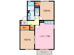 楠駅 徒歩19分 2階の物件間取画像